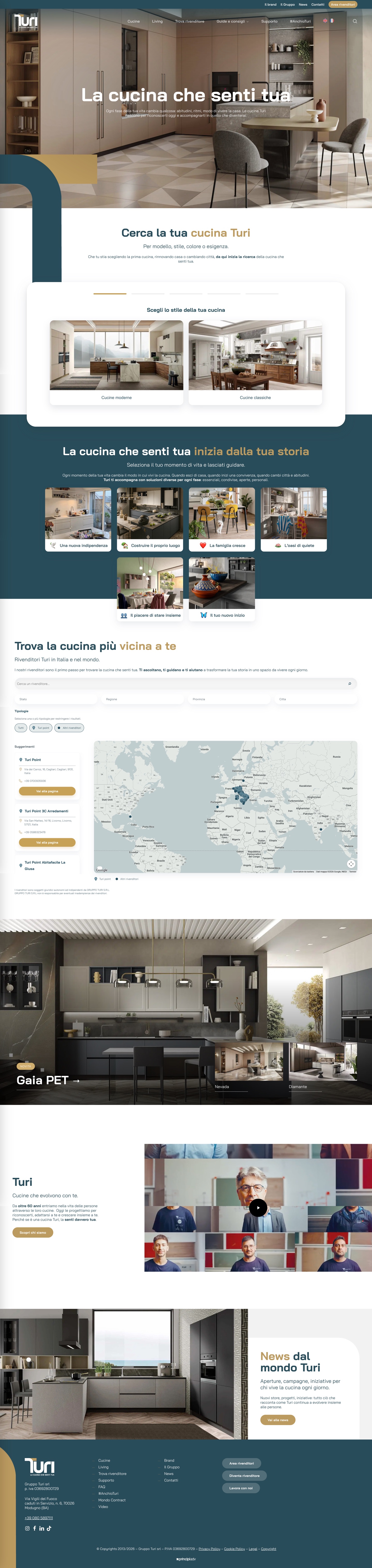 Anteprima della homepage di Turi