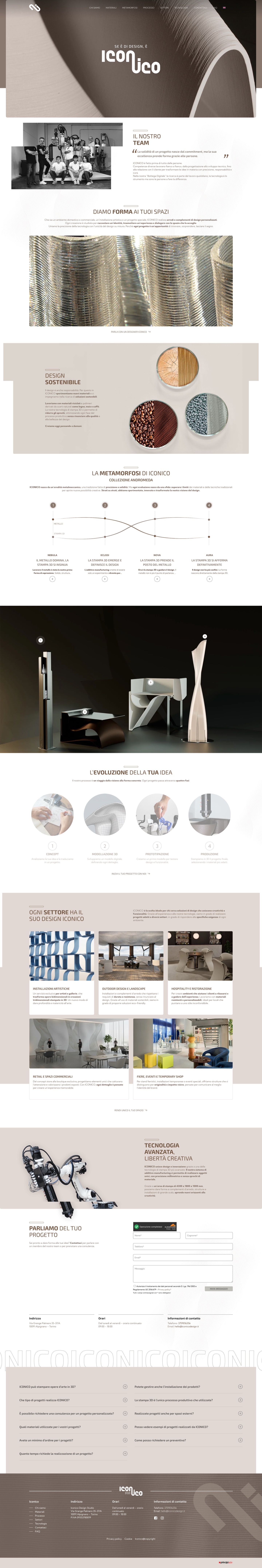 Anteprima della homepage di Iconico Design Studio